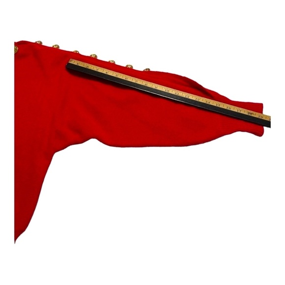 VTG Marisa Christina Red Lambswool/Angora Beaded Sequins Women Sweater Size S - Picture 11 of 14